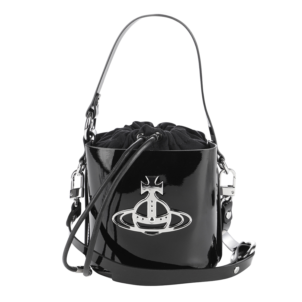 Vivienne Westwood Shoulder Bag Shiny Patent Black - Picture 1 of 9